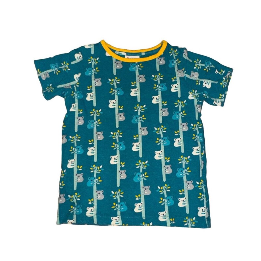 Piccalilly Short Sleeve Tee Koala Blue Size 3-4 Years